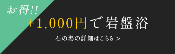 +1,000円で岩盤浴